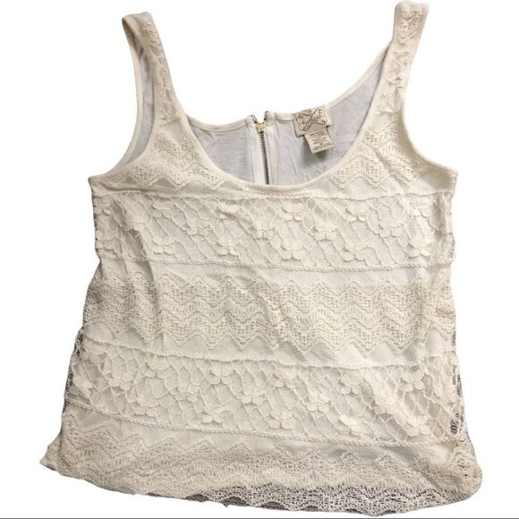 Eyelash couture women’s size medium lace tank zipper back 0175 - Picture 1 of 4